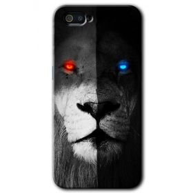 Realme C2 Fire and Ice Lion Baskılı Uyumlu Silikon Kılıf