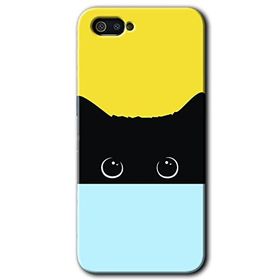 Realme C2 Kara Kedi Baskılı Uyumlu Silikon Kılıf