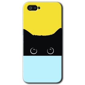 Realme C2 Kara Kedi Baskılı Uyumlu Silikon Kılıf