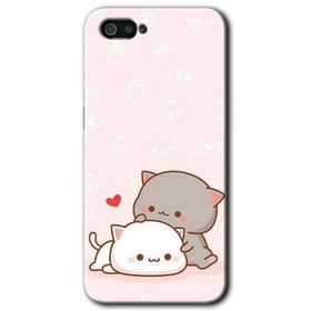 Realme C2 Kedi Aşkı Baskılı Uyumlu Silikon Kılıf