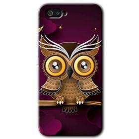 Realme C2 Owl Bird Branch Baskılı Uyumlu Silikon Kılıf