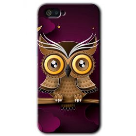 Realme C2 Owl Bird Branch Baskılı Uyumlu Silikon Kılıf