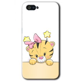 Realme C2 Sevimli Kedi Baskılı Uyumlu Silikon Kılıf