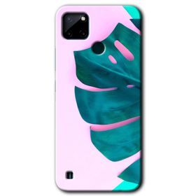 Realme C21 3D Yaprak Baskılı Uyumlu Silikon Kılıf