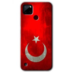 Realme C21 Albayrak Baskılı Uyumlu Silikon Kılıf