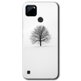 Realme C21 Alone Tree Baskılı Uyumlu Silikon Kılıf