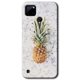 Realme C21 Ananas Baskılı Uyumlu Silikon Kılıf