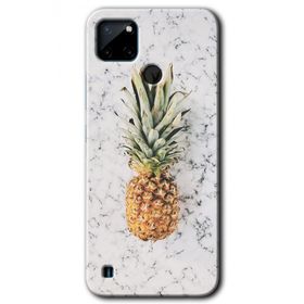 Realme C21 Ananas Baskılı Uyumlu Silikon Kılıf