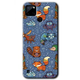 Realme C21 Animals Funny Baskılı Uyumlu Silikon Kılıf