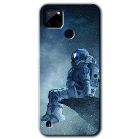 Realme C21 Astronot Yalnızlığı Baskılı Uyumlu Silikon Kılıf