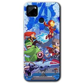 Realme C21 Avengers Cartoon Baskılı Uyumlu Silikon Kılıf