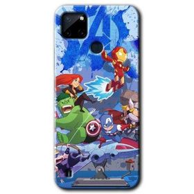 Realme C21 Avengers Cartoon Baskılı Uyumlu Silikon Kılıf