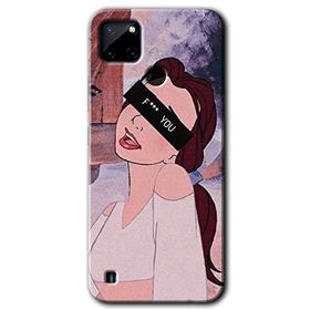 Realme C21 Bad Girl Baskılı Uyumlu Silikon Kılıf