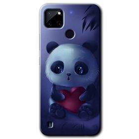 Realme C21 Bebek Panda Baskılı Uyumlu Silikon Kılıf
