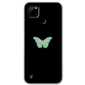 Realme C21 Butterfly Tree Baskılı Uyumlu Silikon Kılıf