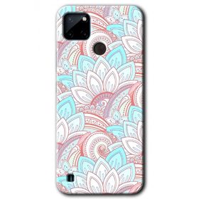 Realme C21 Çin Mandala 1 Baskılı Uyumlu Silikon Kılıf