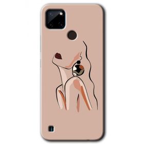Realme C21 Çizim Silüet Baskılı Uyumlu Silikon Kılıf