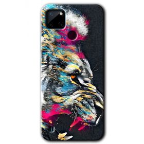Realme C21 Colorfull Aslan Baskılı Uyumlu Silikon Kılıf