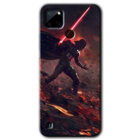 Realme C21 Darh Vader Wars Baskılı Uyumlu Silikon Kılıf