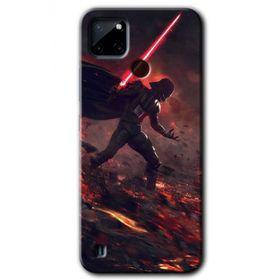 Realme C21 Darh Vader Wars Baskılı Uyumlu Silikon Kılıf