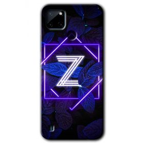 Realme C21 Dark Neon Yaprak Z Harfi Baskılı Uyumlu Silikon Kılıf
