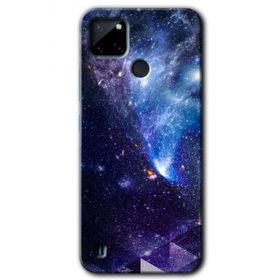 Realme C21 Galaksi Baskılı Uyumlu Silikon Kılıf