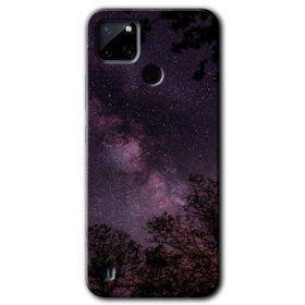 Realme C21 Gece Galaksi Baskılı Uyumlu Silikon Kılıf