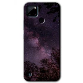 Realme C21 Gece Galaksi Baskılı Uyumlu Silikon Kılıf