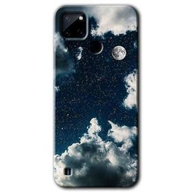 Realme C21 Gece Gökyüzü Baskılı Uyumlu Silikon Kılıf