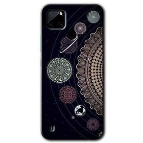 Realme C21 Gezegen Döngüsü Baskılı Uyumlu Silikon Kılıf