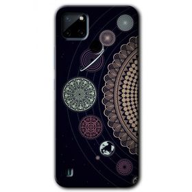 Realme C21 Gezegen Döngüsü Baskılı Uyumlu Silikon Kılıf