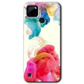 Realme C21 Gökkuşağı Color Baskılı Uyumlu Silikon Kılıf