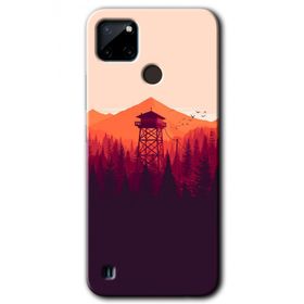 Realme C21 Gözlem Kulesi Baskılı Uyumlu Silikon Kılıf
