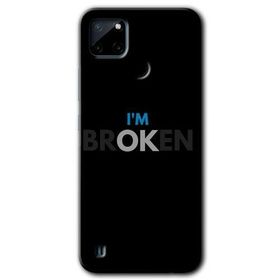 Realme C21 Im Broken Baskılı Uyumlu Silikon Kılıf