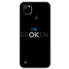 Realme C21 Im Broken Baskılı Uyumlu Silikon Kılıf