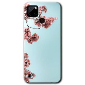 Realme C21 Japon Çiçeği Baskılı Uyumlu Silikon Kılıf