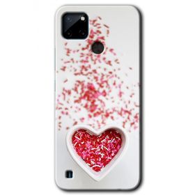 Realme C21 Kalpli Şekerleme Baskılı Uyumlu Silikon Kılıf