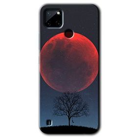 Realme C21 Kanlı Ay Baskılı Uyumlu Silikon Kılıf