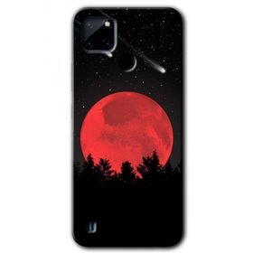 Realme C21 Kanlı Ay Baskılı Uyumlu Silikon Kılıf