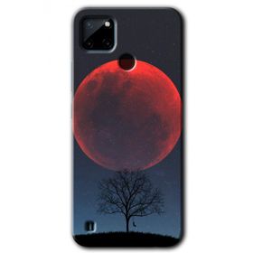 Realme C21 Kanlı Ay Baskılı Uyumlu Silikon Kılıf