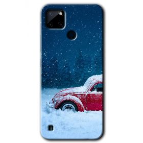 Realme C21 Karlı Vosvos Baskılı Uyumlu Silikon Kılıf