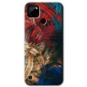 Realme C21 Karma Boyalar Baskılı Uyumlu Silikon Kılıf