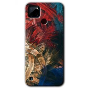 Realme C21 Karma Boyalar Baskılı Uyumlu Silikon Kılıf