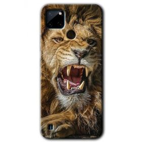 Realme C21 King Lion Baskılı Uyumlu Silikon Kılıf