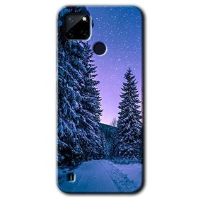 Realme C21 Kış Manzarası Baskılı Uyumlu Silikon Kılıf