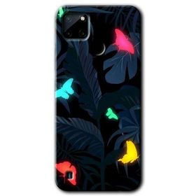 Realme C21 Lighter Butterfly Baskılı Uyumlu Silikon Kılıf