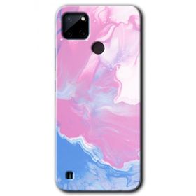 Realme C21 Liquid Lekeler Art Baskılı Uyumlu Silikon Kılıf