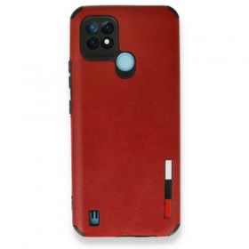 Realme C21 Loop Deri Silikon Kırmızı Kılıf