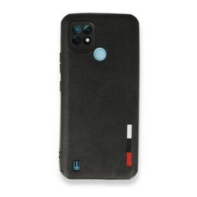 Realme C21 Loop Deri Silikon Siyah Kılıf