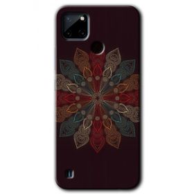 Realme C21 Mandala Flower Wal Baskılı Uyumlu Silikon Kılıf